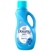 Downy Fabric Softener, 2 in 1, Clean Breeze, Soft, 1.38 Quart