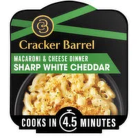 Cracker Barrel Sharp White Cheddar Macaroni & Cheese Single Bowl Dinner, 3.8 Ounce