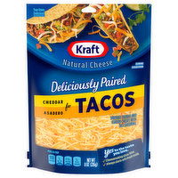 Kraft Shredded Cheese, Natural, Cheddar Asadero for Tacos, 8 Ounce