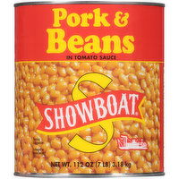 Showboat Pork & Beans in Tomato Sauce, 112 Ounce