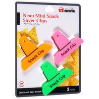 Culinary Elements Clips, Snack Saver, Neon Mini, 3 Each