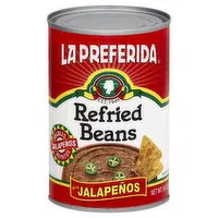 La Preferida Refried Beans, with Jalapenos, 16 Ounce