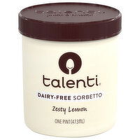 Talenti Dairy-Free Zesty Lemon Sorbetto, 1 Pint