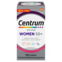 Centrum Silver Multivitamin/Multimineral, Women 50+, Tablets, 100 Each