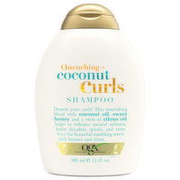 Ogx Shampoo, Quenching + Coconut, Curls, 13 Fluid ounce