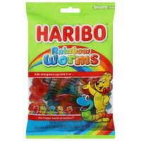 Haribo Rainbow Worms Gummi Candy Share Size, 8 Ounce