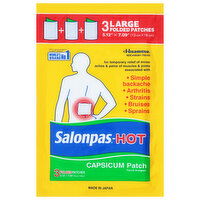 Salonpas-Hot Capsicum Patch, Folded, Large, 3 Each