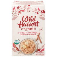 Wild Harvest Oatmeal, Cinnamon Spice, Instant, Organic, 8 Each