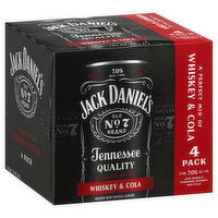 Jack Daniel's Whiskey & Cola, 4 Pack, 4 Each