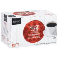 Essential Everyday Coffee, 100% Arabica, Medium, House Blend, Single Serve Cups, 12 Each