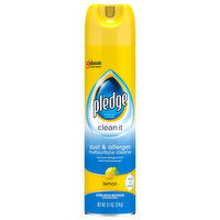 Pledge Clean It Multisurface Cleaner, Lemon, Dust & Allergen, 9.7 Ounce