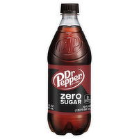 Dr Pepper Soda, Zero Sugar, 20 Fluid ounce