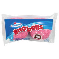 Hostess Snowballs Chocolate Cake, with Creamy Filling, Coconut & Marshmallow Covered, 2 Each