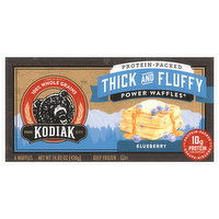 Kodiak Power Waffles, Blueberry, Thick and Fluffy, Protein-Packed, 6 Each