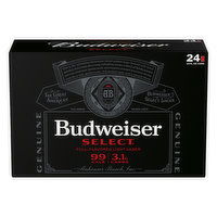 Budweiser Select Beer, Light Lager, 24 Each