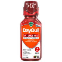 Vicks DayQuil Vicks DayQuil Intense Flu Liquid, Daytime Flu Medicine for Adults, Cherry, 12 fl oz, 12 Fluid ounce