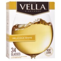 Peter Vella Grape Wine, Delicious White, 5 Litre