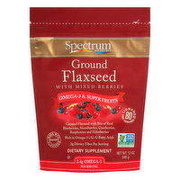 Spectrum Essentials Ground Flaxseed with Mixed Berries Dietary Supplement, 12 Ounce