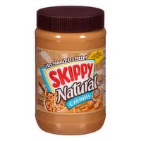 Skippy Natural Creamy Peanut Butter Spread, 40 Ounce