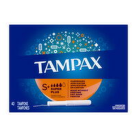 Tampax Tampax Tampax Cardboard Tampons Super Plus Absorbency, 40 Ct, 40 Each