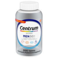 Centrum Silver Multivitamin/Multimineral Supplement, Men 50+, Tablets, 200 Each