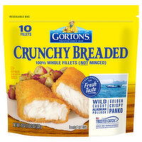 Gorton's Fish Fillets, Crunchy Breaded, 10 Each