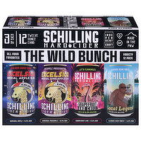 Schilling Hard Cider, The Wild Bunch, Variety 12 Pack, 12 Each