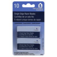 Helping Hand Razor Blades, Single Edge, 10 Each