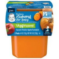 Gerber Natural for Baby Sweet Potato Apple Pumpkin, 2 Pack, 2 Each