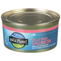 Wild Planet Salmon, Wild Pink, 6 Ounce