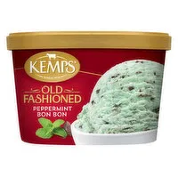 Kemps Old Fashioned Ice Cream, Peppermint Bon Bon, 1.5 Quart