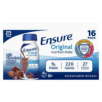 Ensure Nutrition Shake, Milk Chocolate, Original, 16 Pack, 16 Each