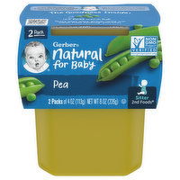 Gerber Natural for Baby Pea, Sitter 2nd Foods, 2 Pack, 2 Each