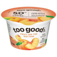 Too Good & Co. Yogurt, Fruit on the Bottom, Peach, 5.3 Ounce