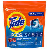 Tide Detergent, 3 in 1, Original, Pacs, 16 Each