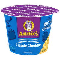 Annie's Shells & Cheese, Classic Cheddar, Deluxe, 2.6 Ounce