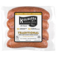 Kiolbassa Hickory Smoked Traditional Pork & Beef Sausage, 13 Ounce