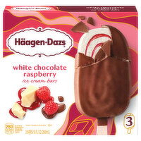 Haagen-Dazs Ice Cream Bars, White Chocolate Raspberry, 3 Each