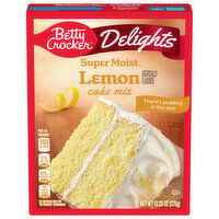 Betty Crocker Super Moist Cake Mix, Lemon, Delights, 13.25 Ounce