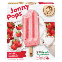 JonnyPops Pops, Summer Strawberries, 4 Each