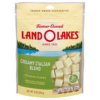 Land O Lakes Creamy Italian Blend Cheese Cubes, Blend of Provolone, Parmesan, & Romano, 8 Ounce