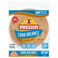 Mission Carb Balance Tortilla Wraps, Super Soft, Burrito, 8 Each