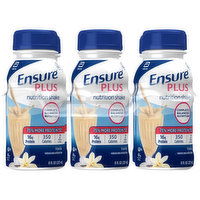 ENSURE Food & Beverage Ensure Plus Nutrition Shake Vanilla 6-8 fl oz Bottles, 48 Fluid ounce