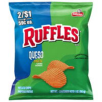 Ruffles Potato Chips, Queso Cheese Flavored, 1 Ounce