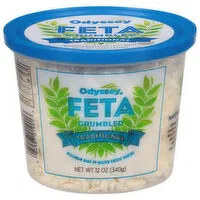 Odyssey Feta, Traditional, Crumbled, 12 Ounce