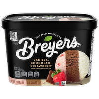 Breyers Ice Cream, Vanilla, Chocolate, Strawberry, 1.5 Quart