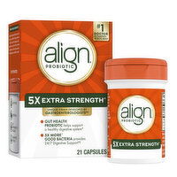 Align Digestive Support Align Probiotic Extra Strength, 5X More Good Bacteria^, 21 Capsules, 21 Each