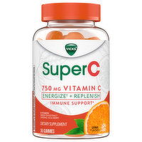 Vicks Super C Vitamin C, 750 mg, Gummies, Citrus Flavored, 36 Each