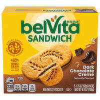 belVita Breakfast Biscuits, Dark Chocolate Creme, Sandwich, 5 Each