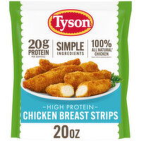 Tyson Lightly Breaded Frozen Chicken Strips, 20 oz Bag, 20 Ounce